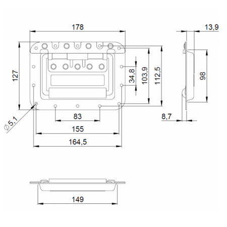 Uchwyt 34085  Adam Hall