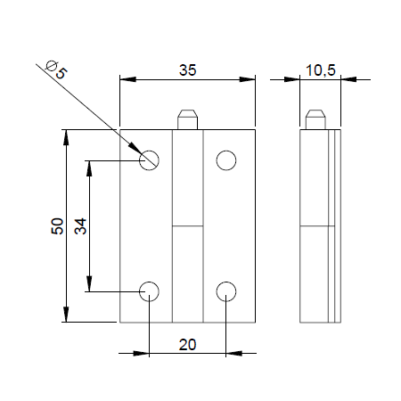 Zawias 2270 L  Adam Hall