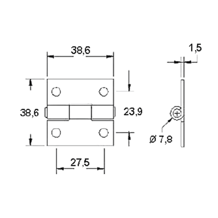 Zawias 1522   Penn Elcom