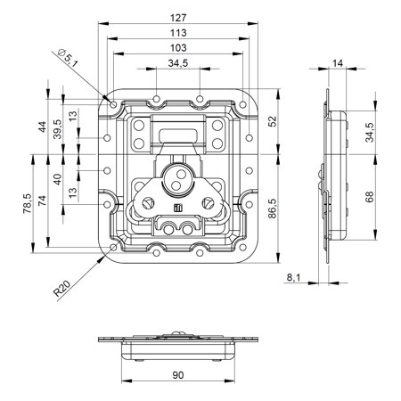 Zamek 172532  Adam Hall