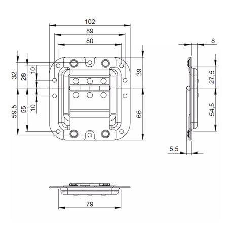Zawias 27095 BLK  Adam Hall