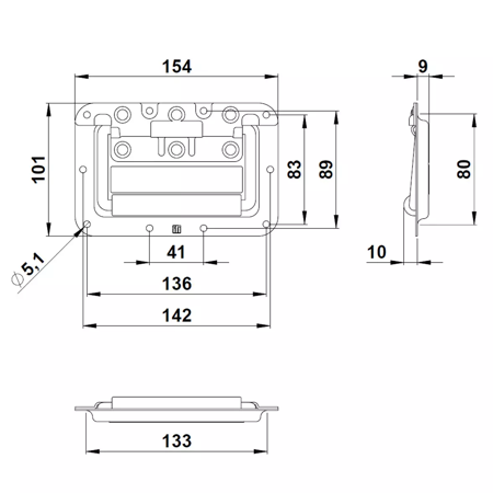 Uchwyt 34081 BLK  Adam Hall