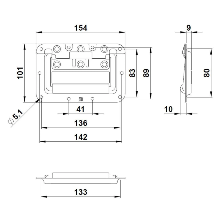 Uchwyt 34082 BLK  Adam Hall