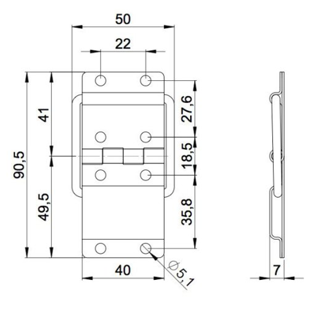 Zawias 2524 BLK   Adam Hall