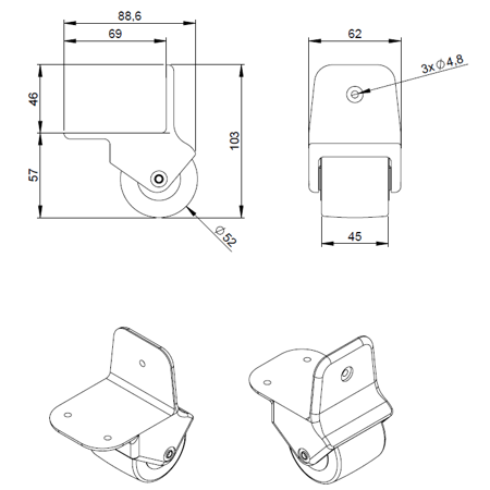 Kółko 3780  Adam Hall